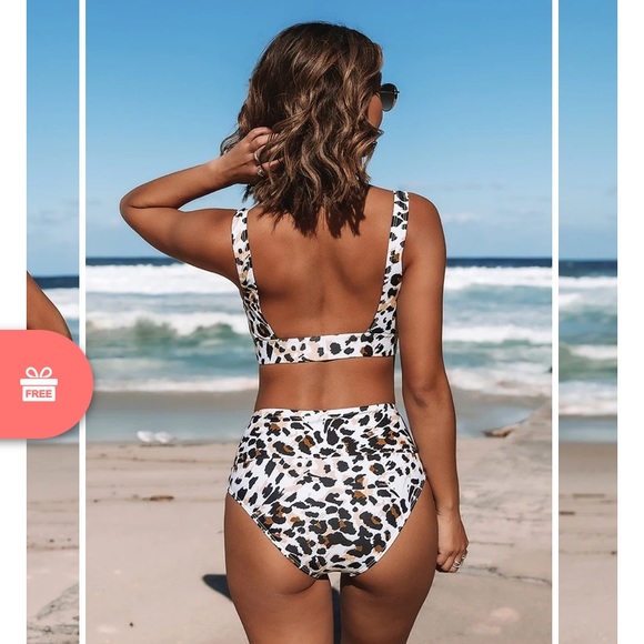 NWT, Cheetah print 2-piece, medium - Picture 2 of 5